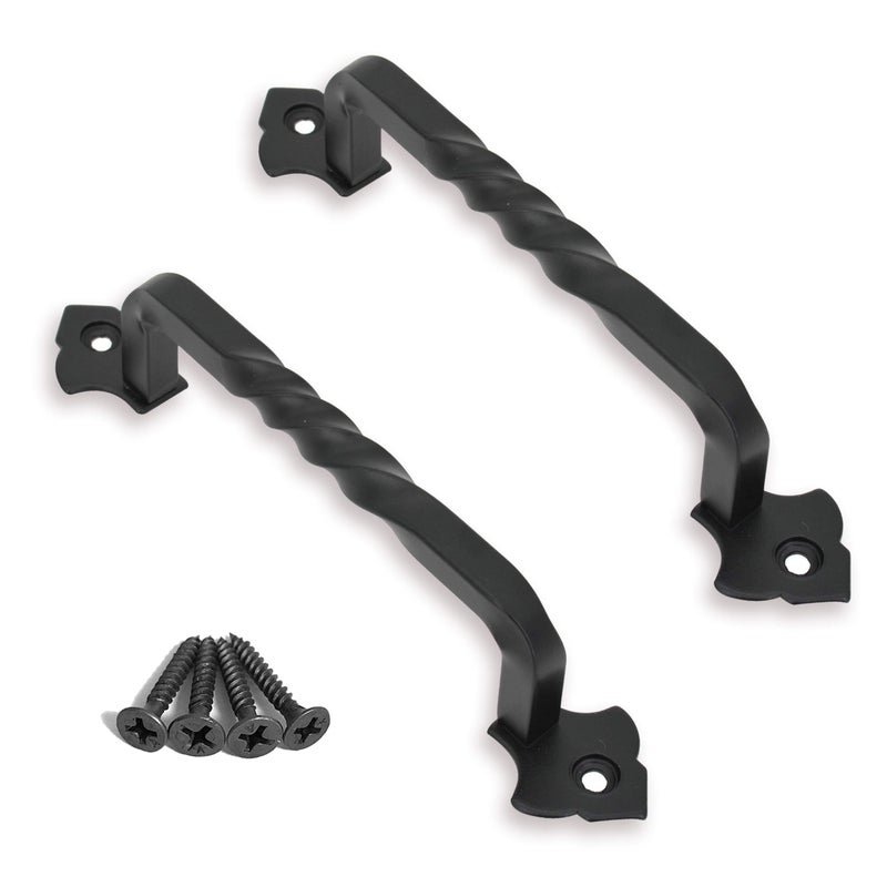 OVOV 2 Pack Barn Door Pull Handle Hardware for Wooden Garden Gate Shed Cabinet Door (6inch) - Image 1